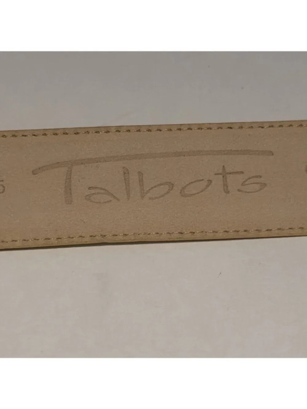 Talbots Women's Genuine Leather Belt Size XL Pastel Yellow Solid Brass Buckle